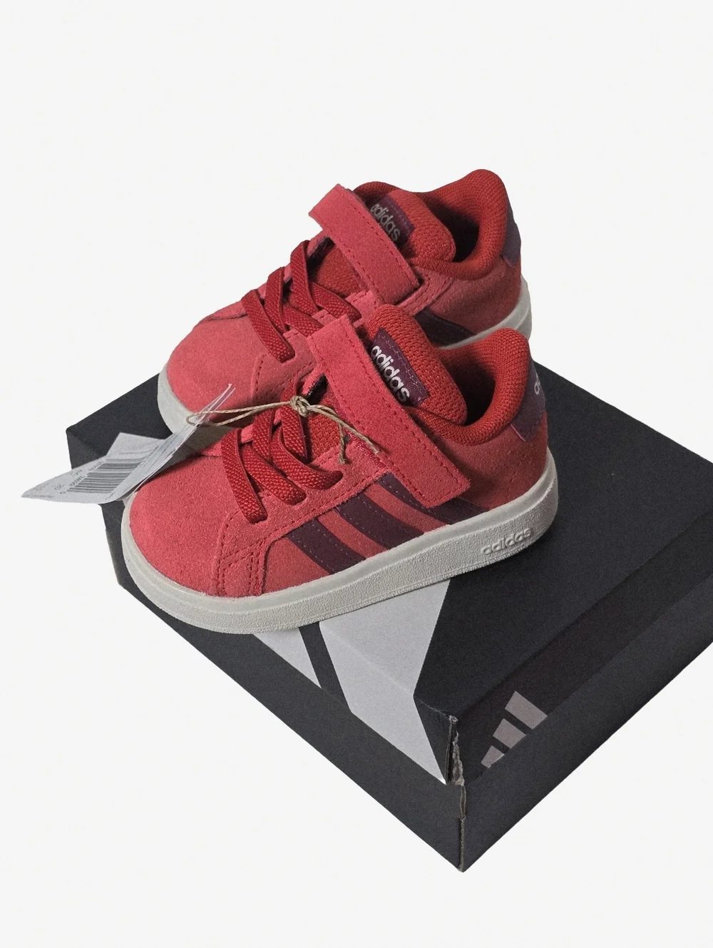 Adidas Grand Court 00s EL I Toddler Red Sneakers Size 5K Nwt - Picture 6 of 8